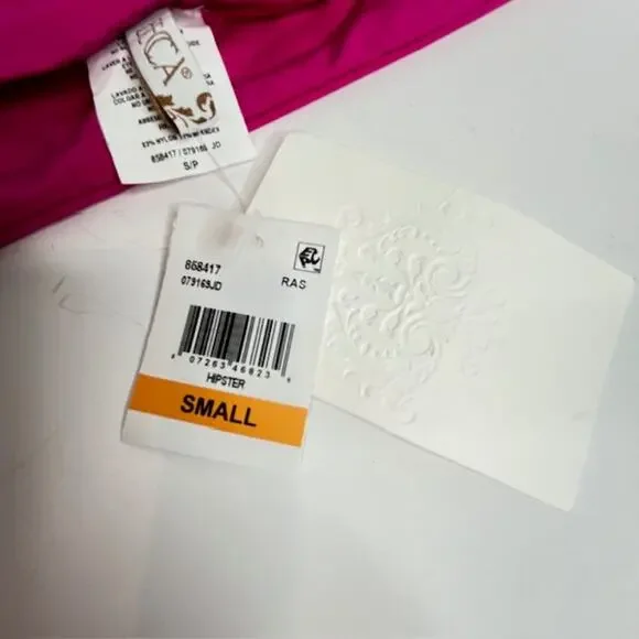 Becca Raspberry Ruched Swim Bottom Separates Small - Picture 9 of 9